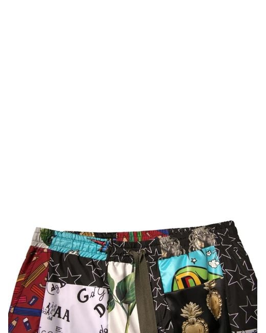 Short Cargo À Design Patchwork Dolce & Gabbana pour homme en coloris Black