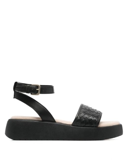 Bugatti Black 45Mm Kya Interwoven Leather Sandals