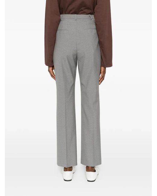 Jil Sander Gray Pressed-Crease Tailored Trousers