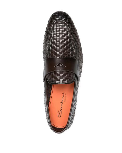 Santoni Black Shoes for men