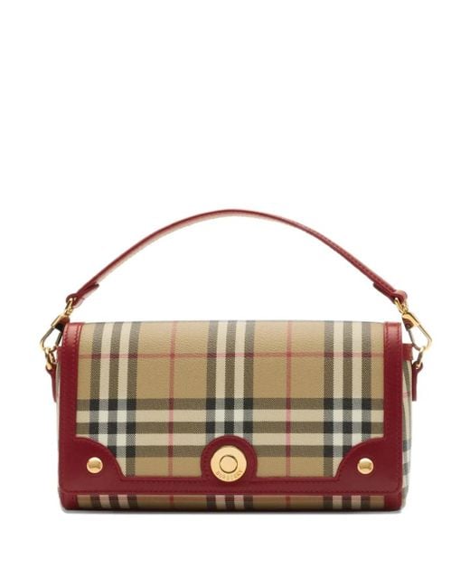 Burberry Natural Checked Tote Bag