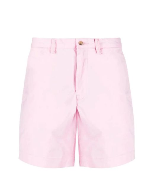 Polo Ralph Lauren Pink Polo Pony-Embroidered Chino Shorts for men