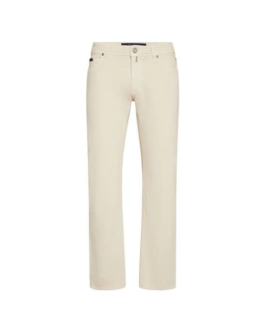 Billionaire Natural Leather-Detail Jeans for men