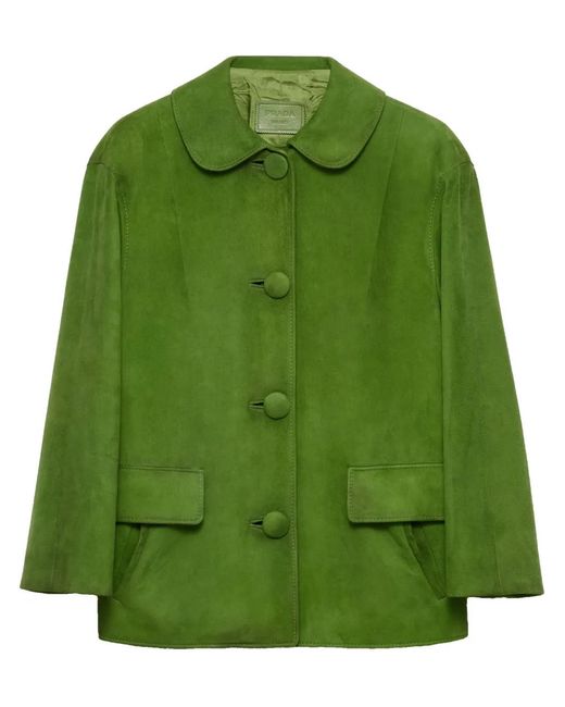 Prada Green Suede Jacket