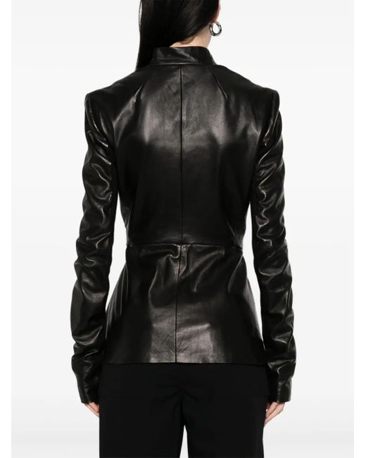 Rick Owens Black Strutter Leather Jacket