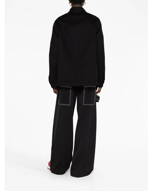 Loewe Black Wool And Cashmere Blend Workwear Jacket