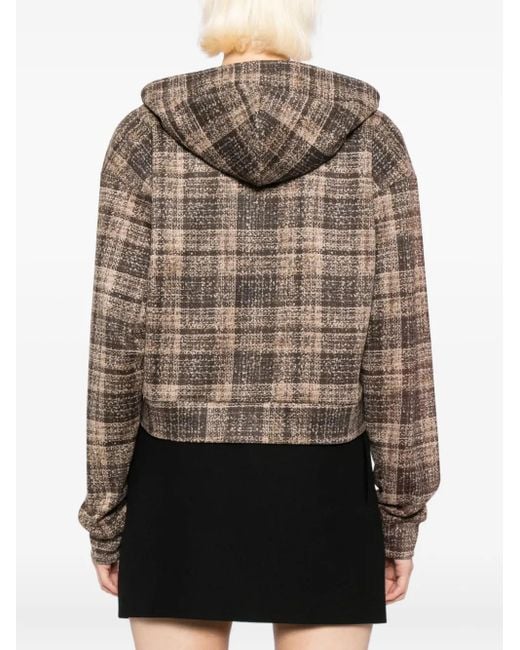 BLAKLACE Brown Karierter Hoodie