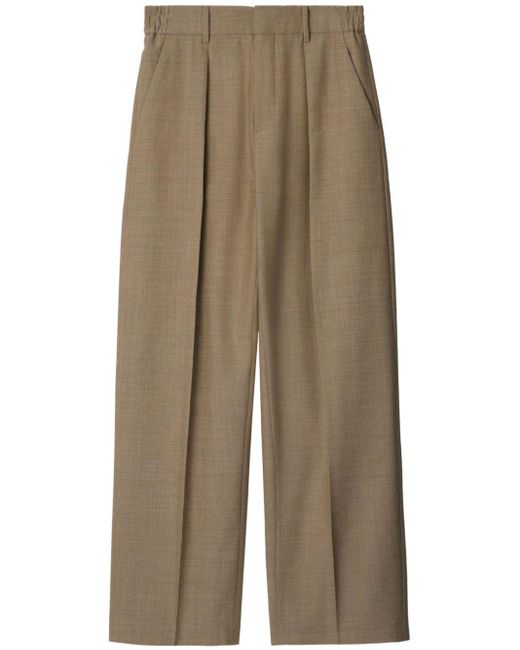 Burberry Pantalon Met Visgraat Patroon in het Natural voor heren