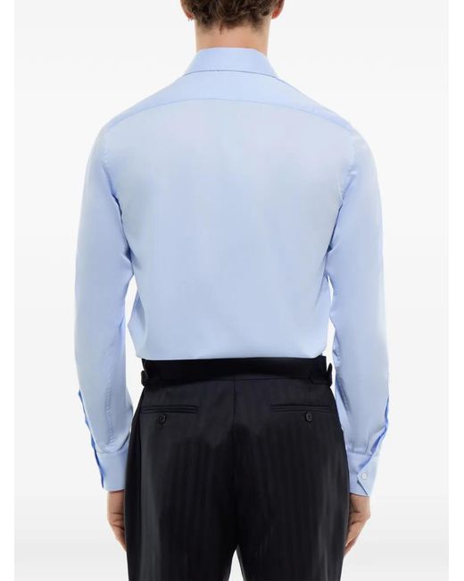 Fursac Blue Buttoned Shirt for men