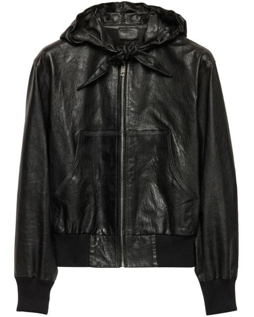 Chaqueta con capucha Prada de color Black