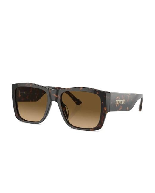 Ferrari Brown Square-Frame Sunglasses