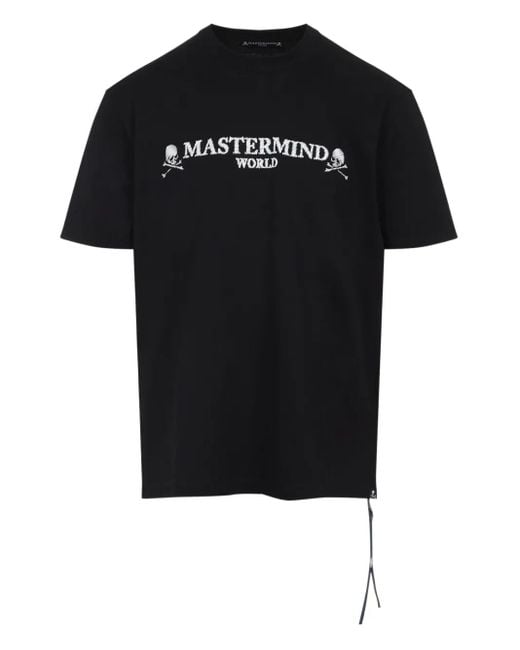 Camiseta con calavera estampada y cordones MASTERMIND WORLD de hombre de color Black