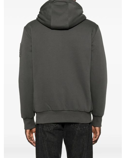 Moose Knuckles Gray Logo-Patch Sweatshirt for men