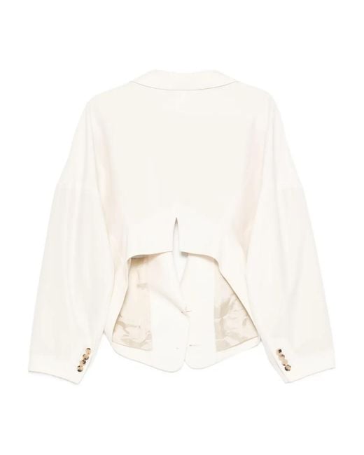 Viktor & Rolf White Dragged Blazer