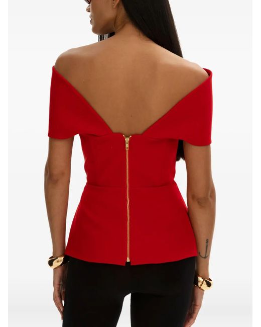 MOOS STUDIO Mouwloze Top in het Red