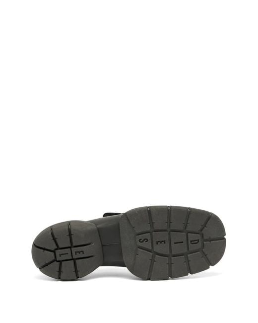 DIESEL Gray D-Mathieu Leather Loafers for men