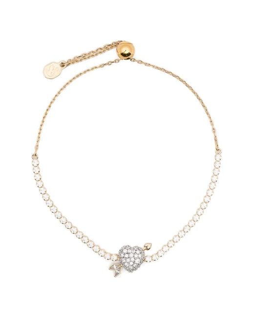 Swarovski White Bracelet Idyllia À Breloques Cœur Flèche
