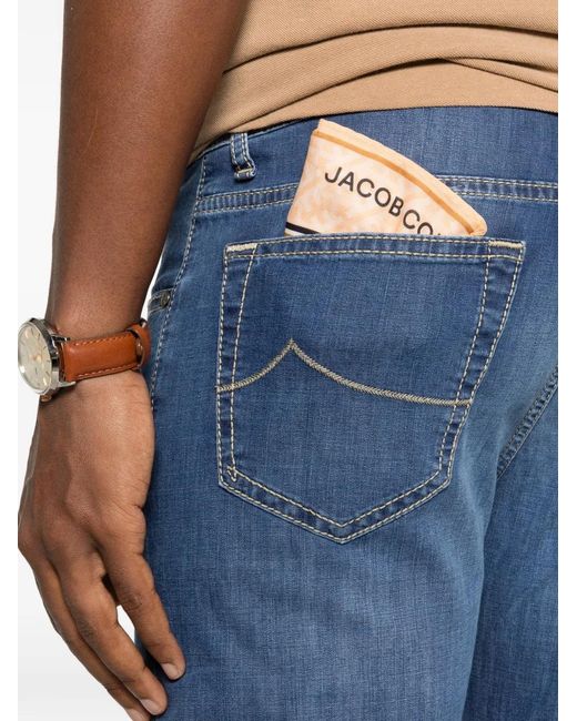 Jacob Cohen Blue Luis Five-Pocket Trousers for men