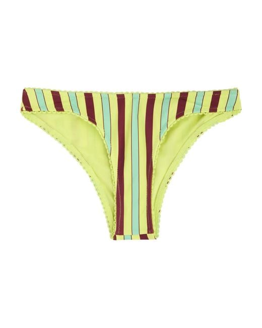 Damson Madder Yellow Striped Bikini Bottom