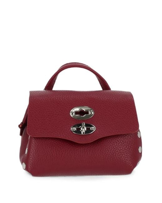 Zanellato Red Super Baby Postina Studded Cross Body Bag