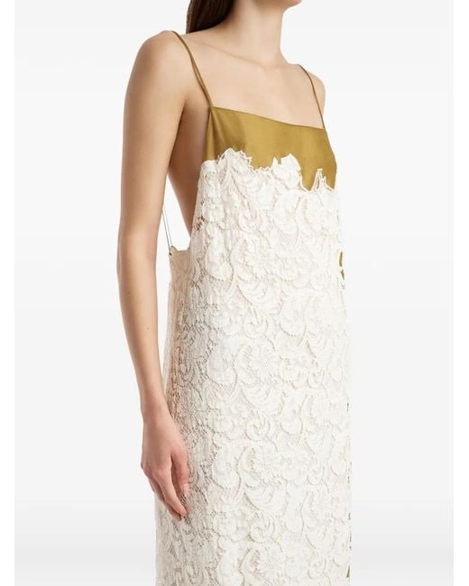 Khaite White Nevis Midi Dress