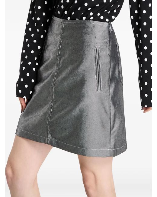 Calvin Klein Black A-Line Denim Mini Skirt