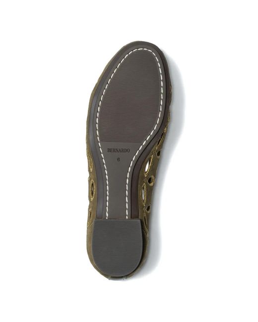Bernardo Green Brie Cut-Out Ballet Flats