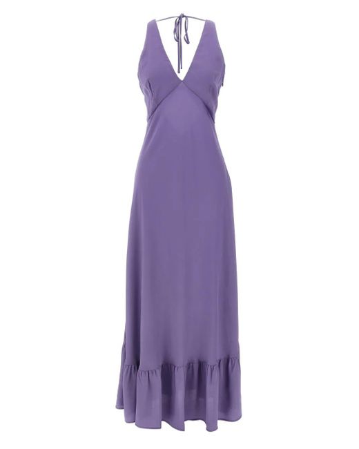 Vestido con placa del logo Twinset de color Purple