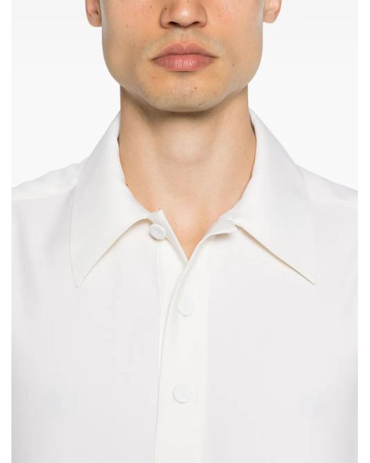 Jil Sander White Wool Polo Shirt for men