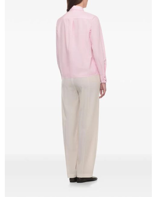 Fabiana Filippi Pink Long-Sleeved Poplin Shirt