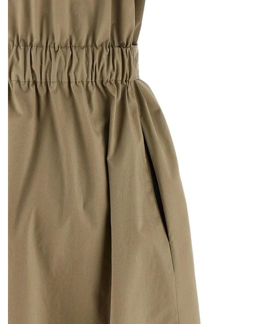Peserico Natural A-Line Belted Shirt Dress