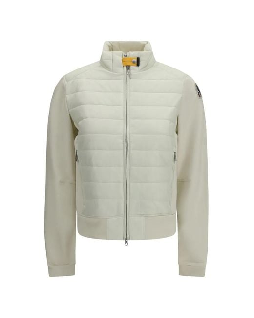 Parajumpers White Zip Quilted Jacket