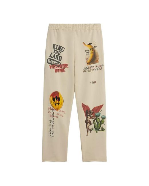 Barrow Natural Graphic Track Pants for men