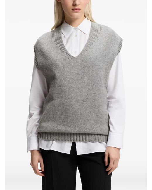 HUGO Gray V-Neck Vest