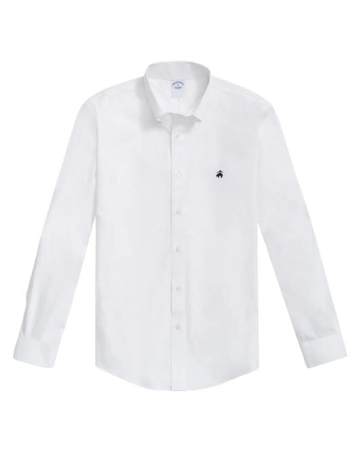 Brooks Brothers White Cotton Shirt for men
