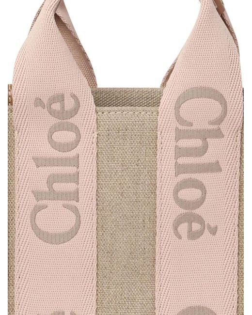 Chloé Natural Small Woody Tote Bag