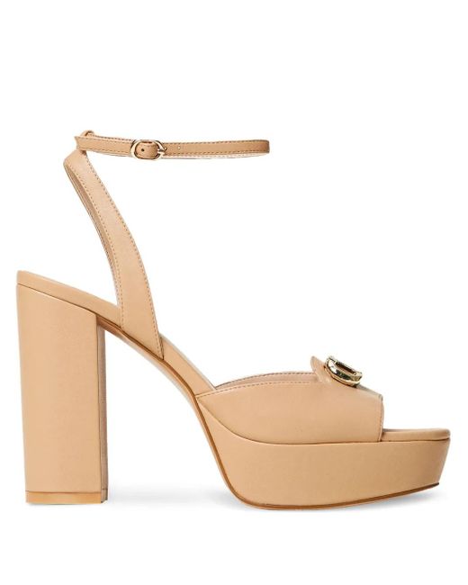 Sandalias con tacón de 120 mm Twinset de color White