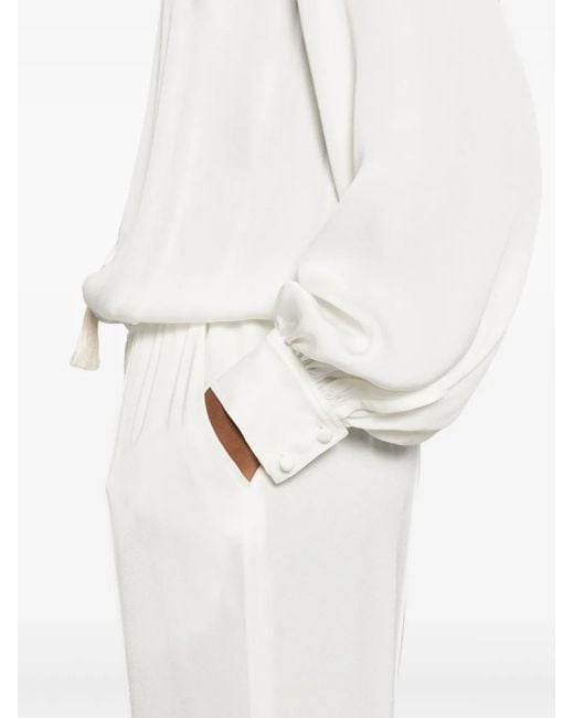 Mono largo con lazo en el cuello Tom Ford de color White