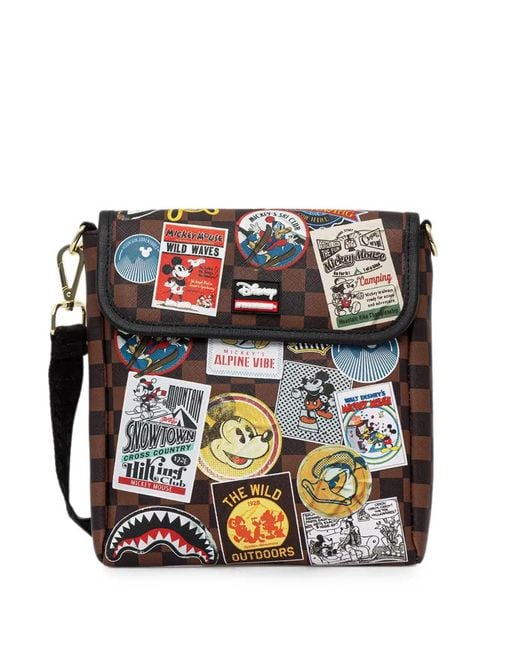 Sprayground Black X Disney Checkerboard Messenger Bag