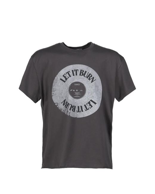 CEDARWOOD Gray Graphic-Print T-Shirt for men