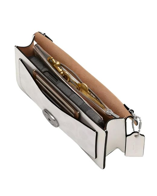 COACH White Mini-Tasche mit Kettenriemen