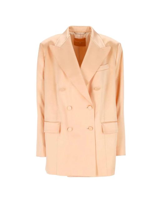 Ermanno Scervino Pink Double-Breasted Blazer