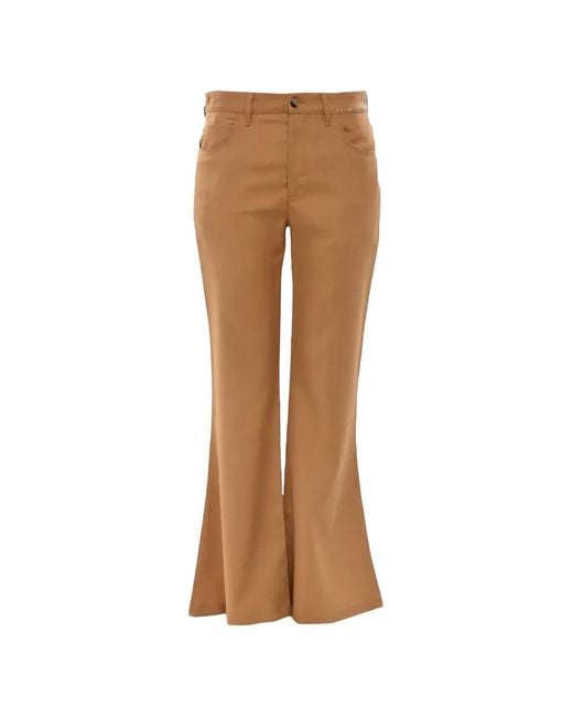 Marni Natural Bootcut Five-Pocket Trousers