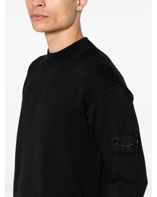 Stone Island Pullover Mit Logo-Patch in Black für Herren