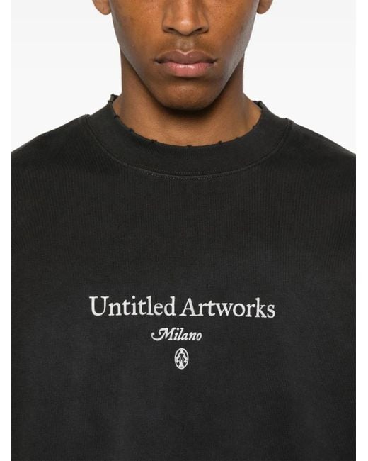 メンズ UNTITLED ARTWORKS Logo-print T-shirt Black
