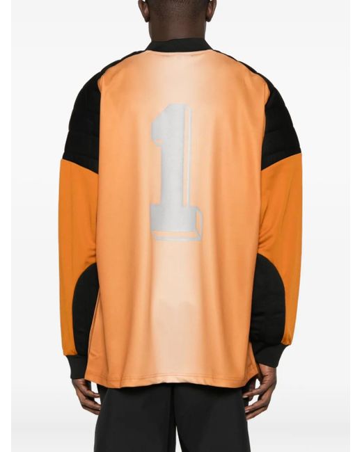 Adidas Sweater Met Vlakken En V-Hals in het Orange voor heren