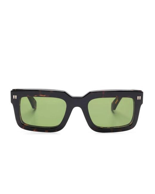 Off-White c/o Virgil Abloh Green Square-Frame Sunglasses