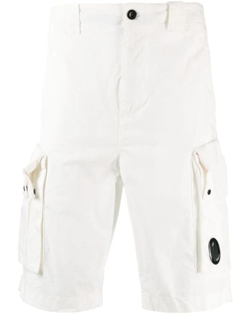 C P Company Shorts Met Logoplakkaat in het White voor heren