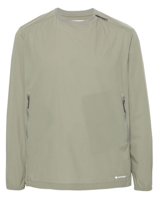 Snow Peak Green Packable Ripstop Sweatshirt for men