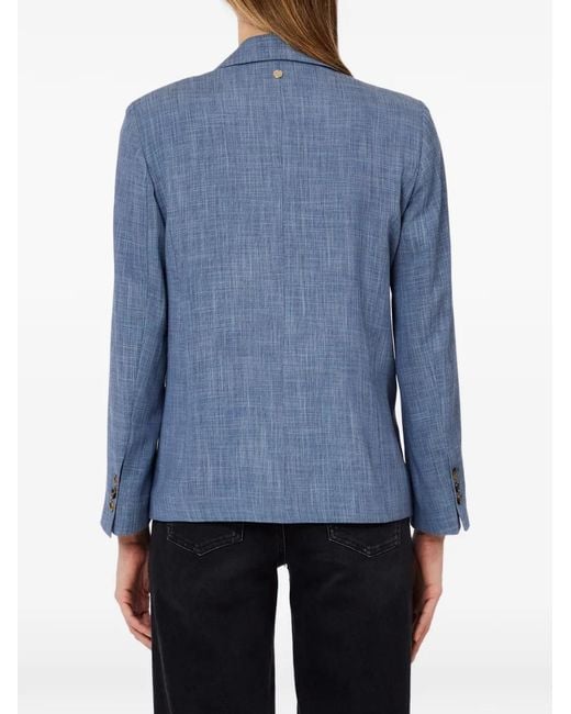 Liu Jo Blue Button Notched Jacket